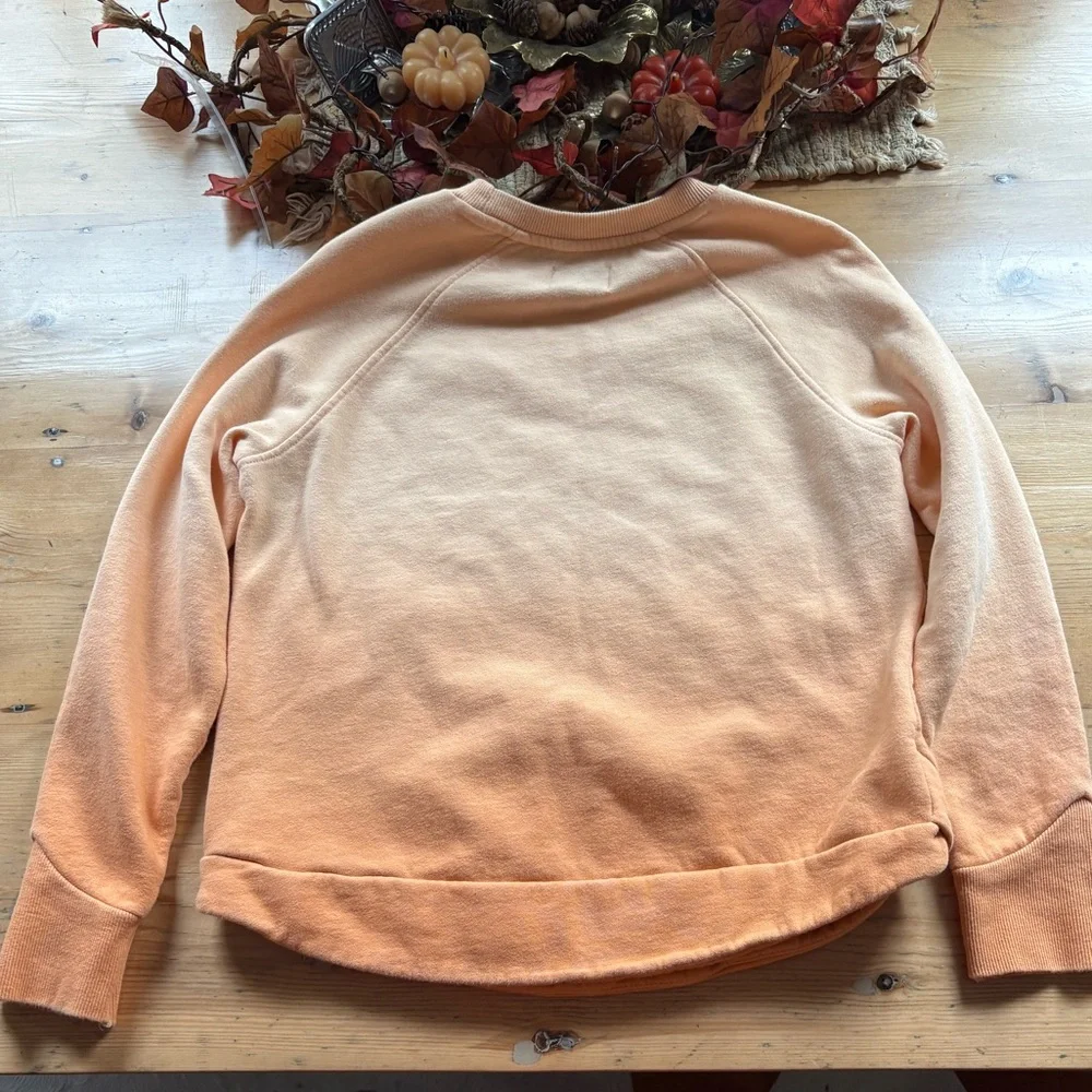 LIV Outdoor Life Integrity Earth Ombré Orange Crewneck Sweatshirt Size Small EUC